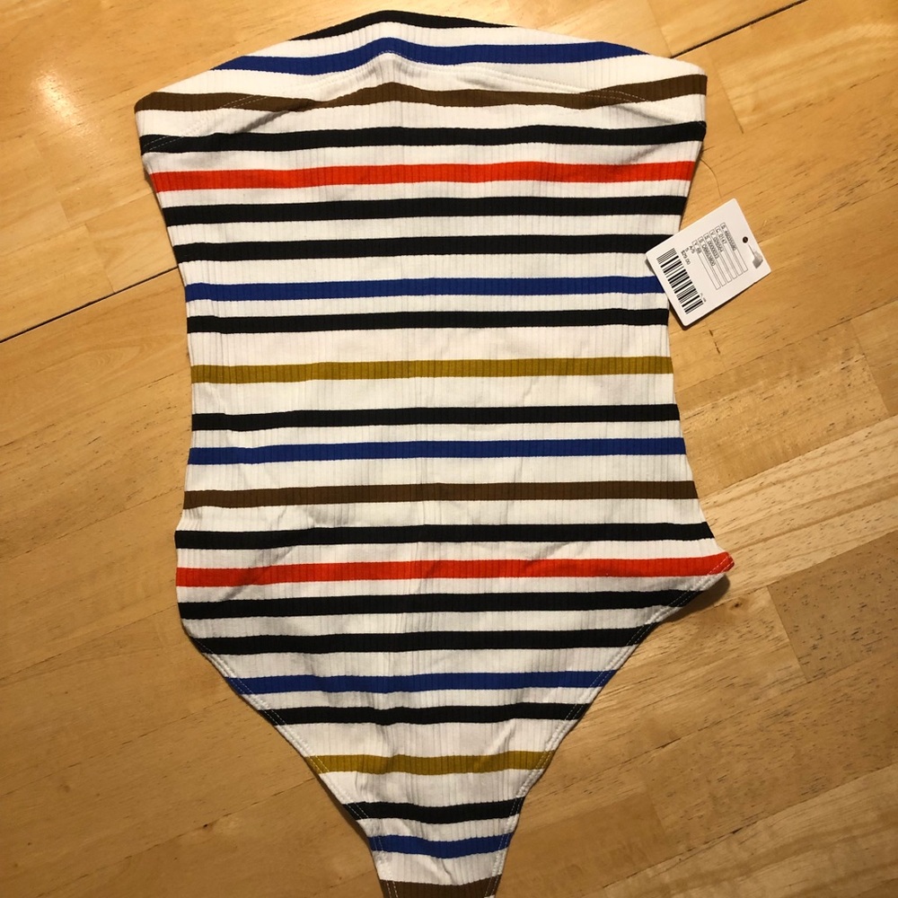 NWT Urban Outfitters strapless striped bodysuit